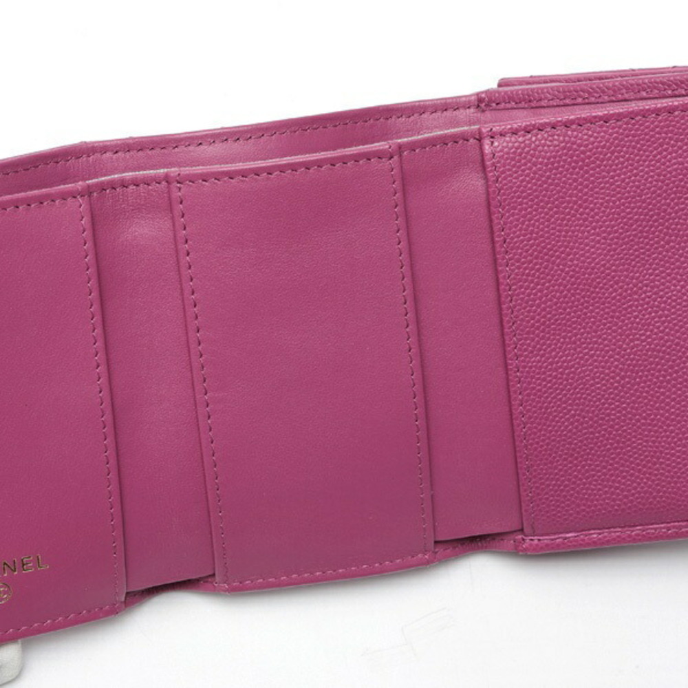CHANEL Authentic Purple Caviar Leather Wallet - Picture 6 of 9